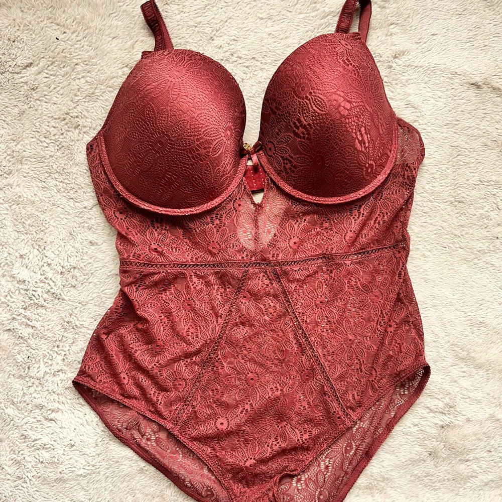 Lace body suit.